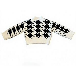 URBAN REVIVO CREAM & BLACK VNECK BUTTON UP CARDIGAN - EUC WOMENS XS